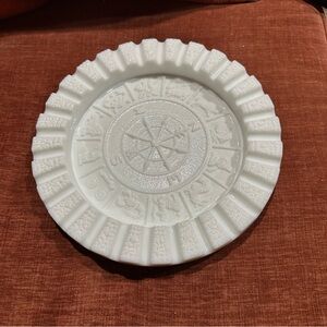 Vintage Westmoreland Milk Glass Zodiac Ashtray – Astrology/Horoscope Décor